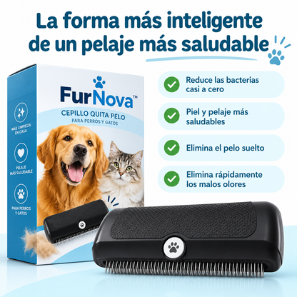 FurNova™ | Cepillo profesional quitapelos para perros y gatos
