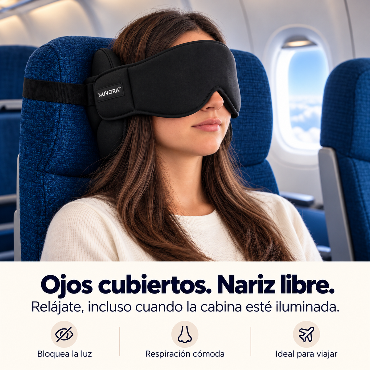 NUVORA™ – Sistema de Descanso para Viajes  Copiar título