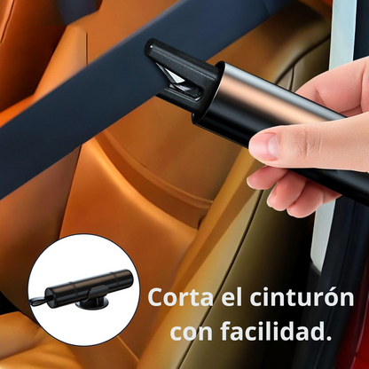 MiniMart™ – Martillo de Seguridad 2 en 1 para Coche “Rompe cristales y corta cinturones en segundos”